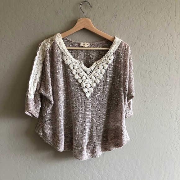 ANTHROPOLOGIE Lace Applique Pullover - Picture 3 of 6